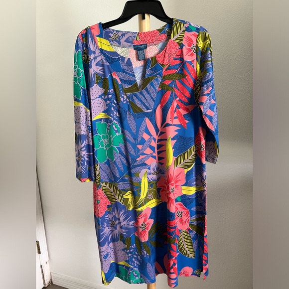 Caribbean Joe Dresses & Skirts - Caribbean Joe, Woman dress. Coral Blue size large